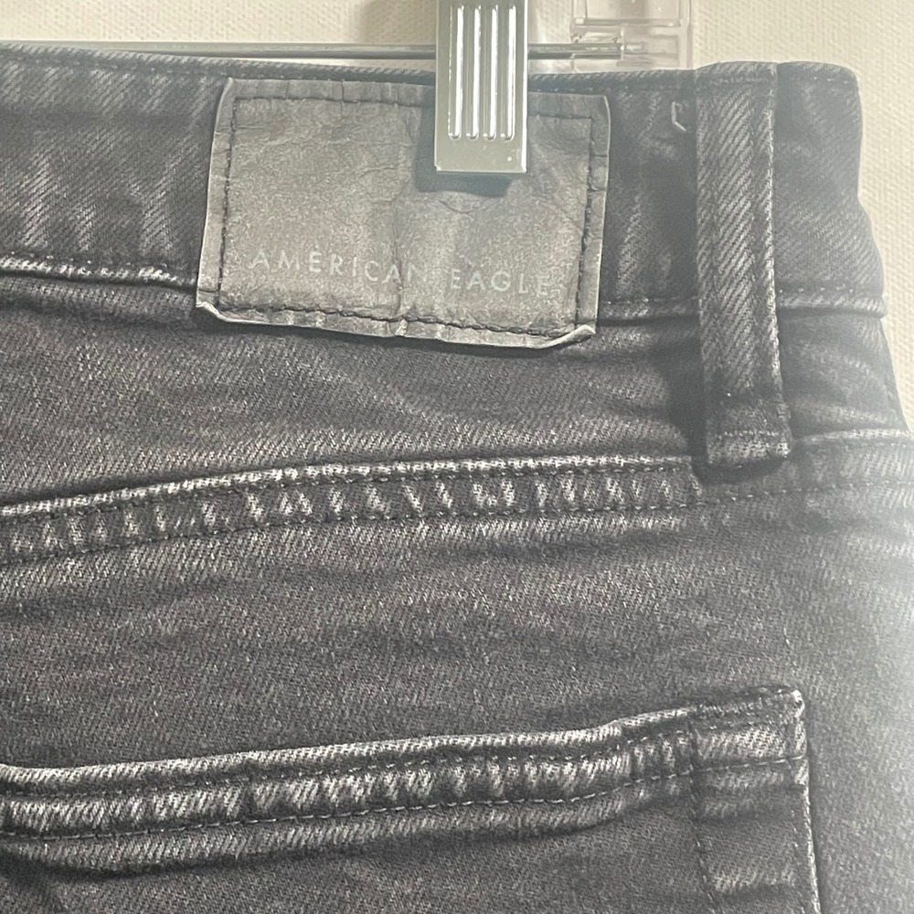 American Eagle Airflex+ Original Bootcut Jeans Mens 32x34 Black Denim Stretch - Picture 5 of 9